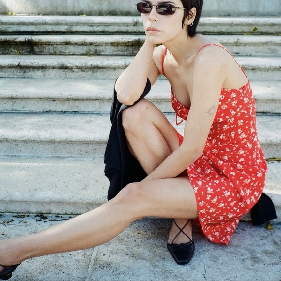 Realisation Par Inez Dress in Ammi Red Floral Size S - Picture 6 of 14